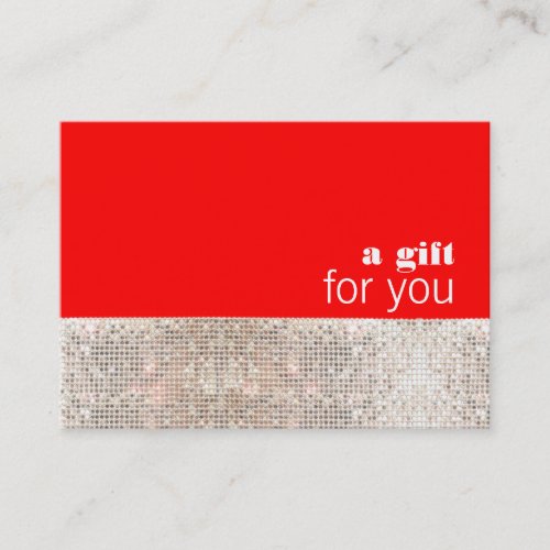 Faux Sequins Hair Salon Holiday Gift Certificate Business Card Templates