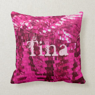 Faux Sequins on  Girlie Throw Pillow
