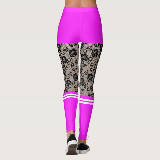 Faux Shorts with Socks and Black Lace Leggings (Back)