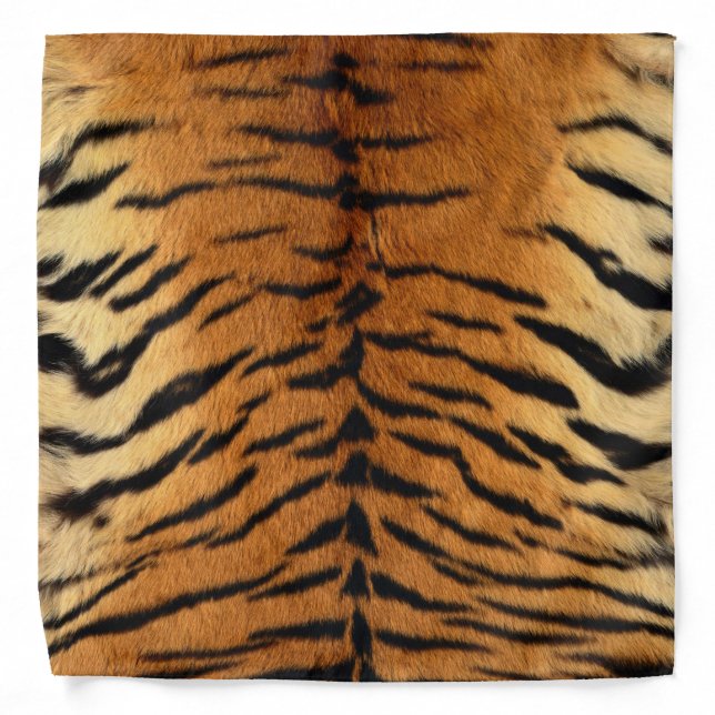 Faux Siberian Tiger Skin Bandana (Front)