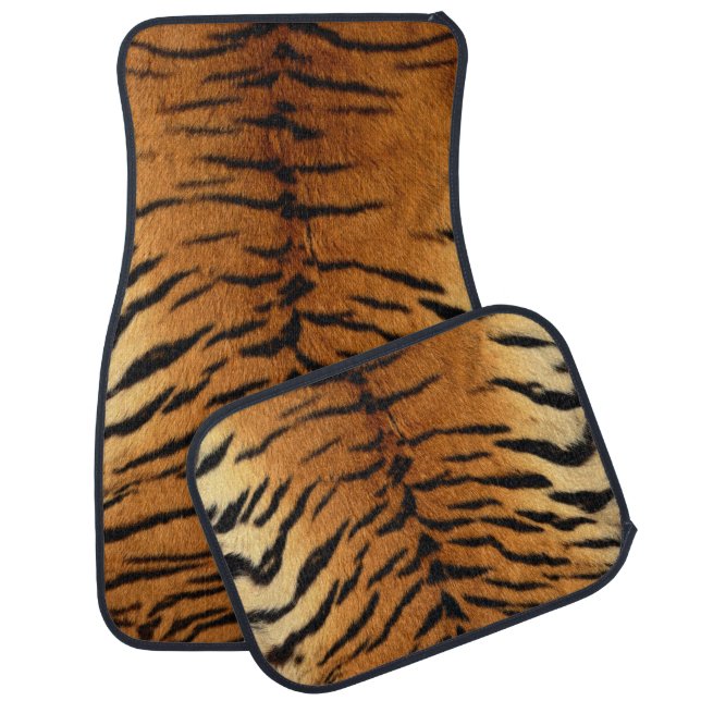 Faux Siberian Tiger Skin Car Mats (Set)