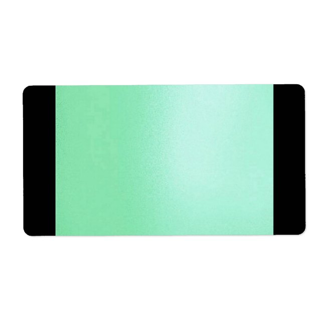 Faux Silk Spearmint/Black Solid Lable Label (Front)