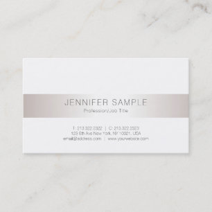 Faux Silver Creative Sleek Plain Trendy Luxury Business Card