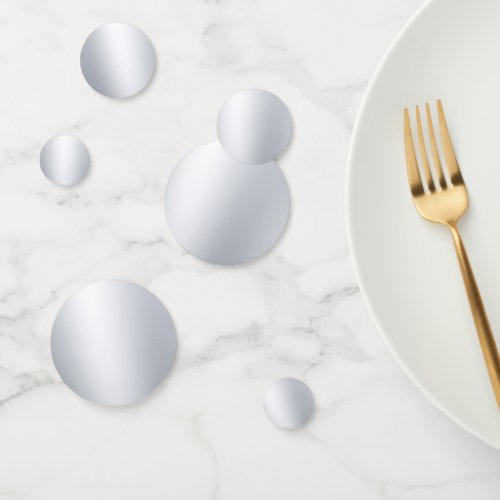 Faux Silver Elegant Blank Modern Custom Template Confetti