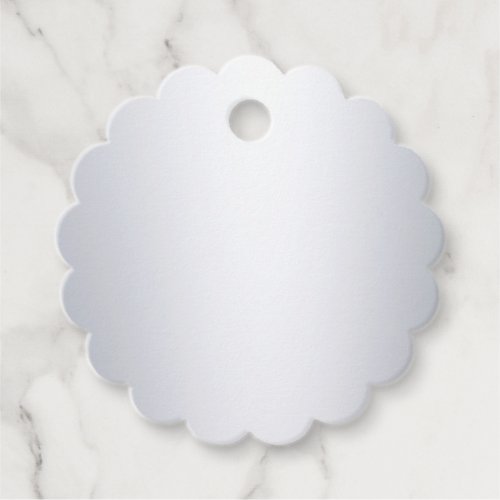 Faux Silver Elegant Modern Blank Template Metallic Favor Tags