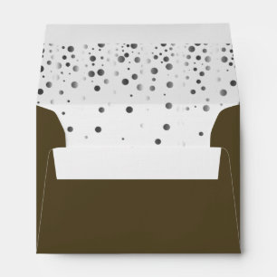 Faux Silver Foil Confetti Elegant Sparkles Envelope