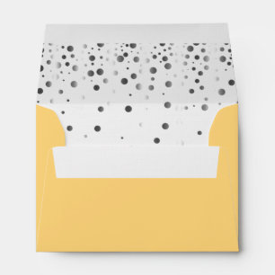 Faux Silver Foil Confetti Elegant Sparkles Envelope