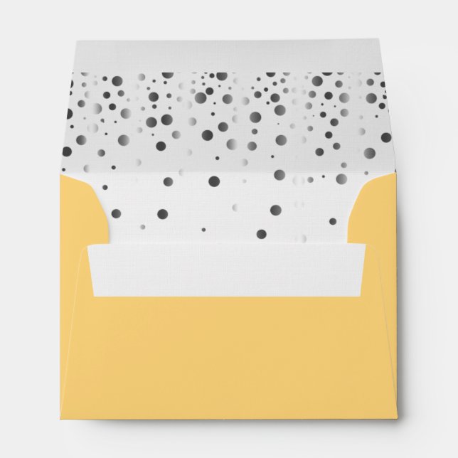Faux Silver Foil Confetti Elegant Sparkles Envelope (Back (Bottom))