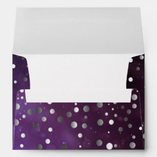Faux Silver Foil Elegant Sparkles Return Address Envelope