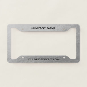 Faux Silver Foil Licence Plate Frame