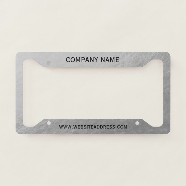 Faux Silver Foil Licence Plate Frame (Front)
