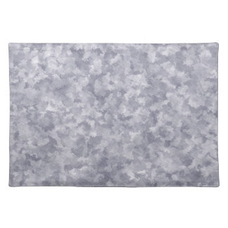 Faux Silver Galvanized Steel Metal Cloth Placemat