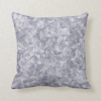 Faux Silver Galvanized Steel Metal Throw Pillow