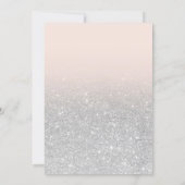 Faux silver glitter blush elegant Baby shower Invitation (Back)