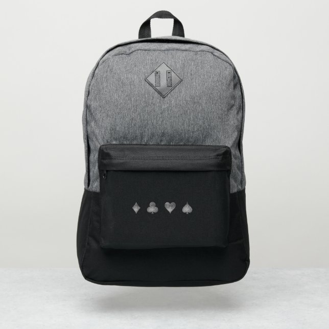 Faux Silver Glitter Casino Gaming Port Authority® Backpack (Front)