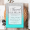 Faux silver glitter elegant teal Sweet 16