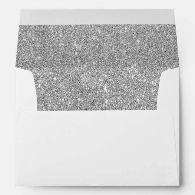 Faux Silver Glitter Envelope (Back (Bottom))