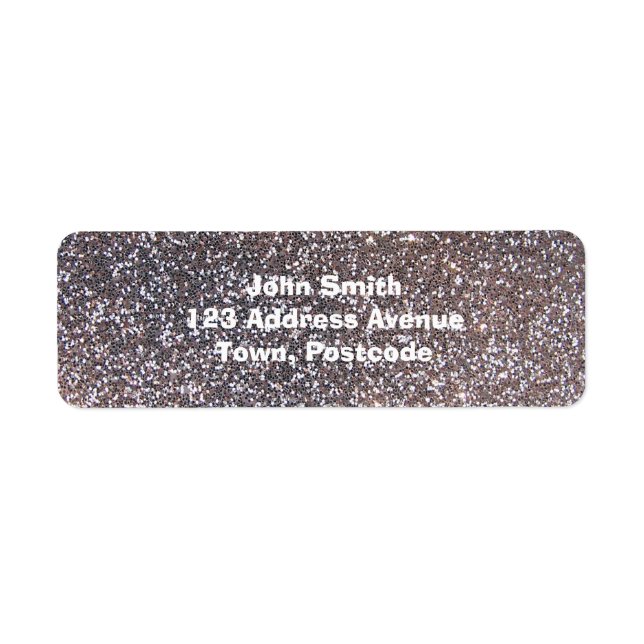 Faux Silver glitter graphic Label (Front)