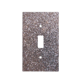 Faux Silver glitter graphic Light Switch Cover