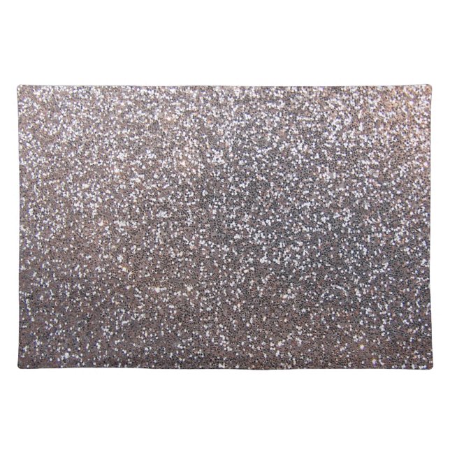 Faux Silver glitter graphic Placemat (Front)