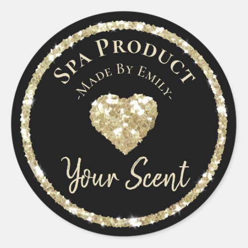 Faux Silver Glitter Label Handmade Spa Product