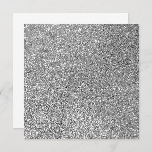 Faux Silver Glitter Photo (Front/Back)