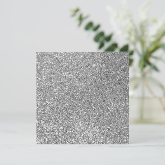 Faux Silver Glitter Photo (Standing Front)
