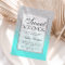 Faux silver glitter teal chic Sweet 16