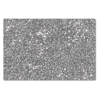 Faux Silver Gray Glitter Texture Look-like Design Tissue Paper