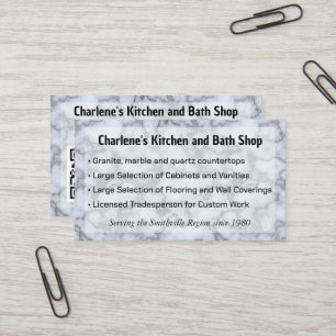 Faux Silver Gray Marble Business Card