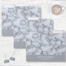 Faux Silver Gray Marble