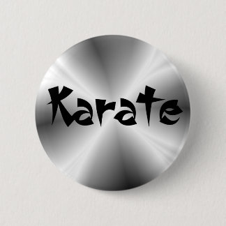 Faux Silver Karate Round Button