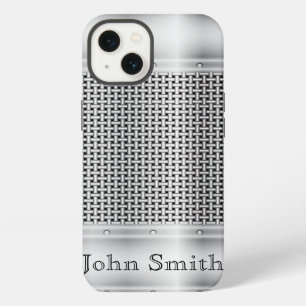 Faux Silver Metal Pattern iPhone X Case