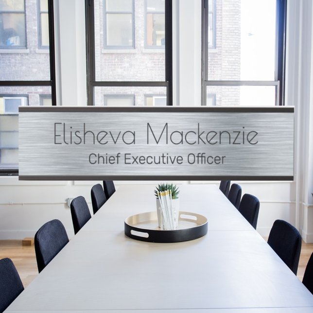 Faux Silver Office Door Sign Signs  Name Plate (Creator Uploaded)