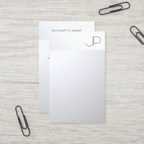 Faux Silver Professional Elegant Modern Template Business Card