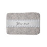 Faux Silver Sequins and Diamonds Bath Mat