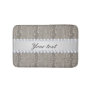 Faux Silver Sequins and Diamonds Bathroom Mat
