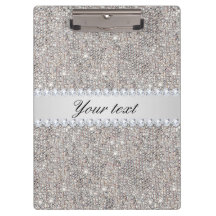 Faux Silver Sequins and Diamonds