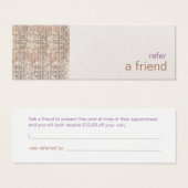 Faux Silver Sequins Customer Salon Referral (Front & Back)