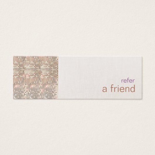 Faux Silver Sequins Customer Salon Referral (Front)