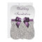 Faux Silver Sequins Diamonds Purple Bow Wedding