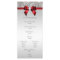 Faux Silver Sequins Red Bow Wedding Program