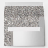 Faux Silver Sequins with Return Address Envelope (Back (Bottom))