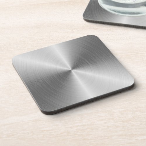 Faux Silver Stainless Steel  Beverage Coaster