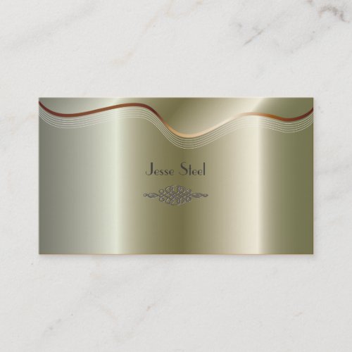 Faux silver stainless steel business card templates