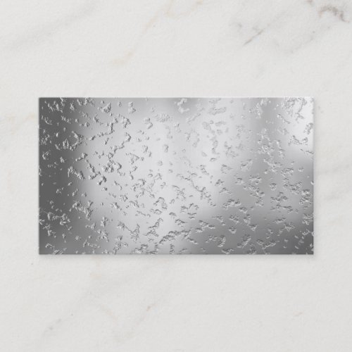 Faux Silver Textured Metal 015 Business Cards