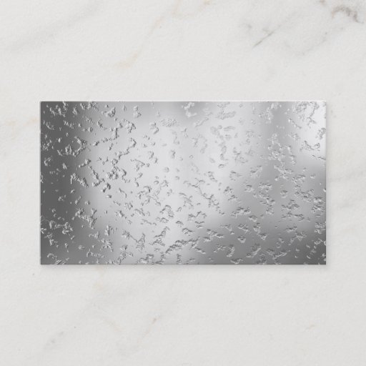 Customizable Faux Silver Textured Metal 015 Business Cards