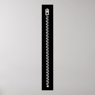 Faux Silver Zipper Poster