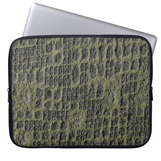Faux Snake Skin Laptop Sleeve (Front)