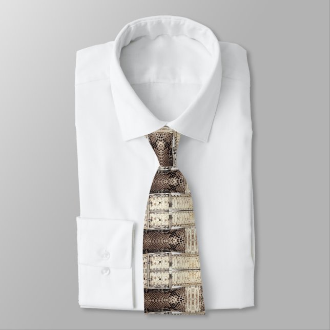 Faux Snakeskin Design on a Neck Tie (Tied)
